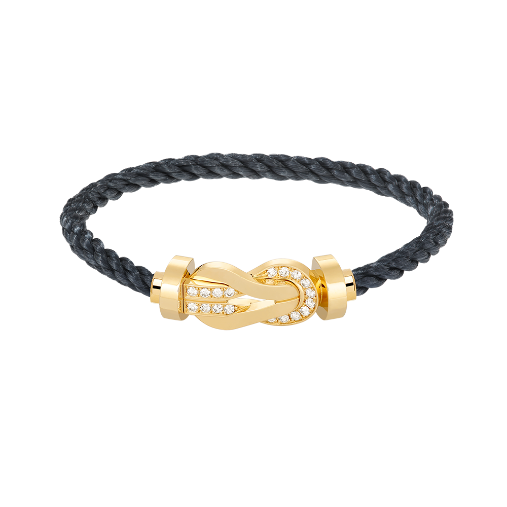 ¡®Loco¡¯CHANCE LARGE 8 FIGURE BUCKLE HALF DIAMOND BRACELET GOLD