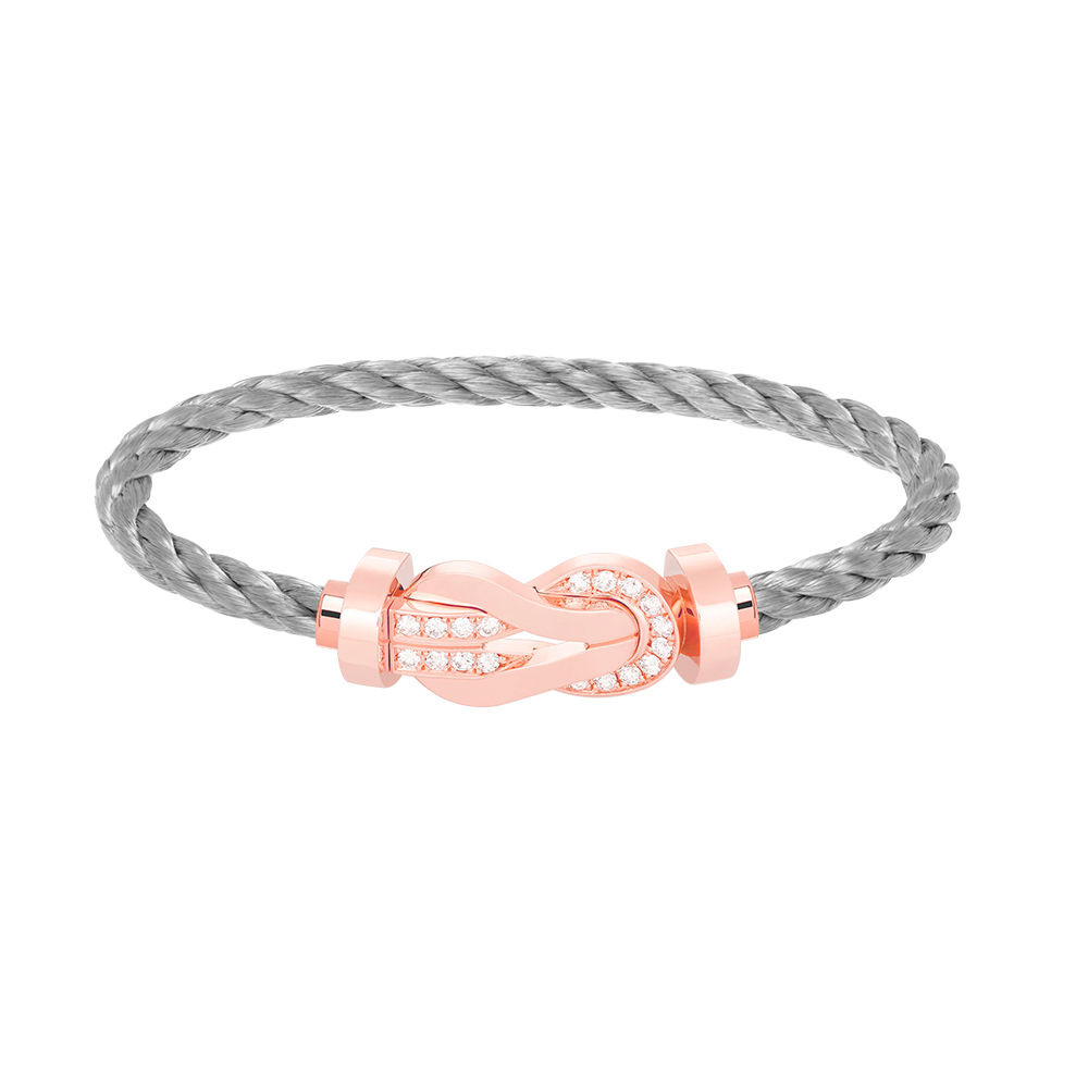 ¡®Loco¡¯CHANCE LARGE 8 FIGURE BUCKLE HALF DIAMOND BRACELET ROSE GOLD