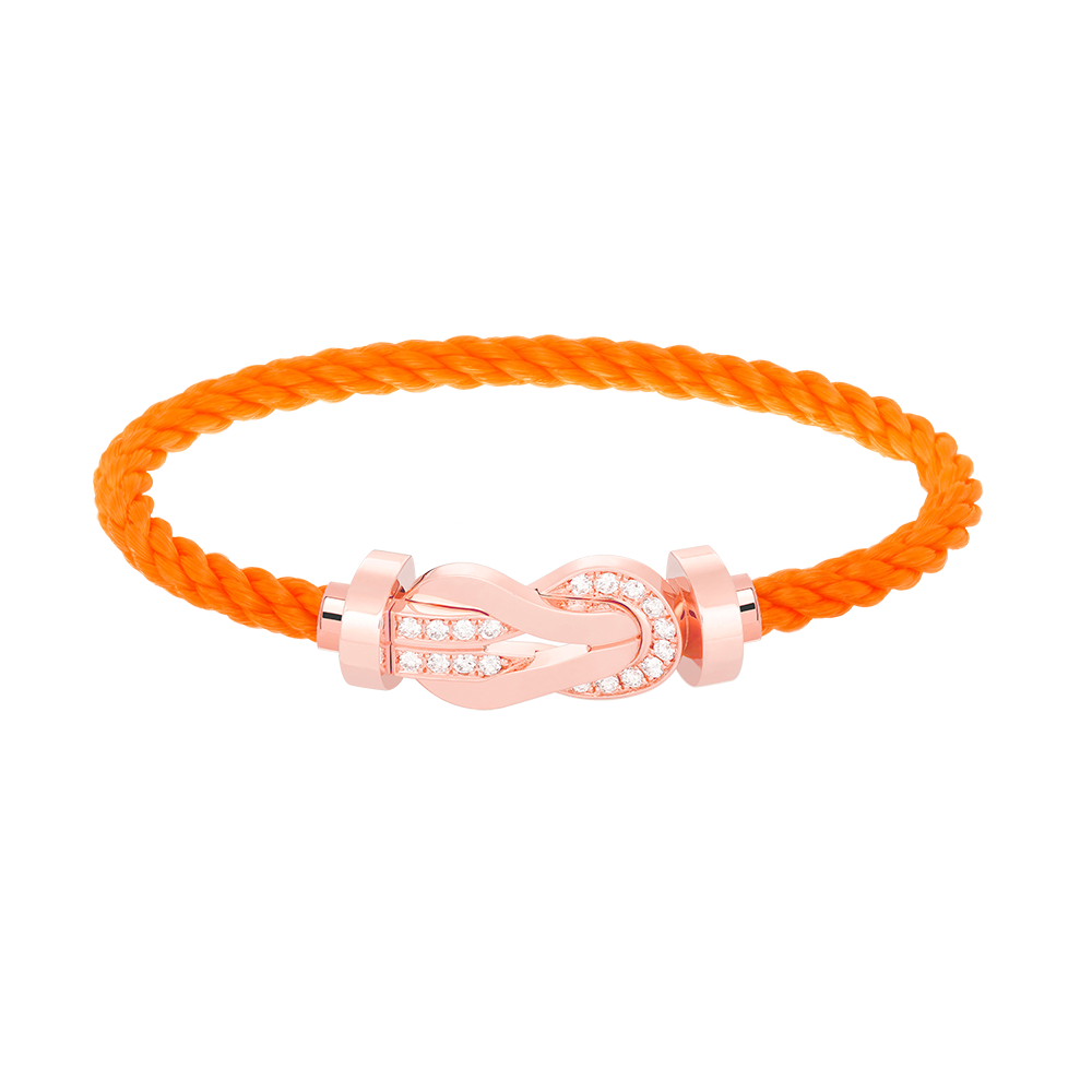 ¡®Loco¡¯CHANCE LARGE 8 FIGURE BUCKLE HALF DIAMOND BRACELET ROSE GOLD