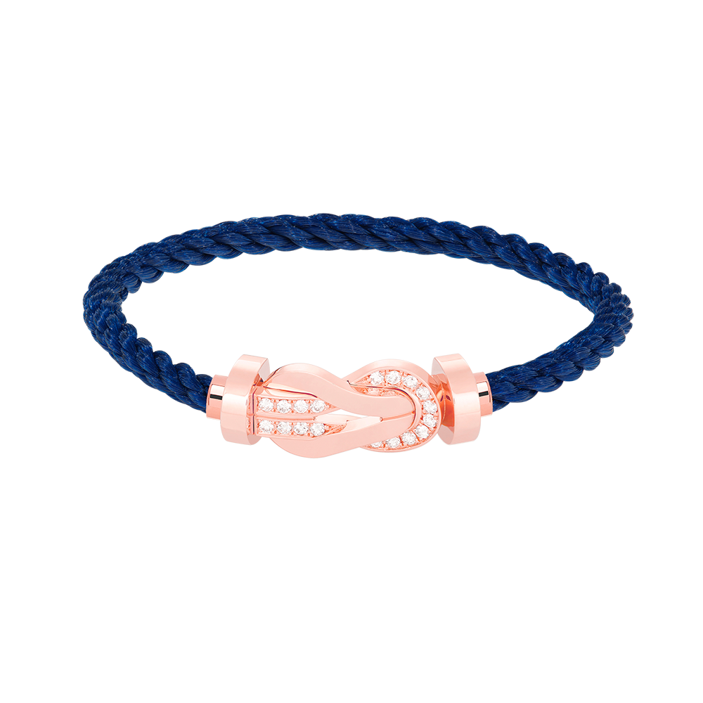 ¡®Loco¡¯CHANCE LARGE 8 FIGURE BUCKLE HALF DIAMOND BRACELET ROSE GOLD