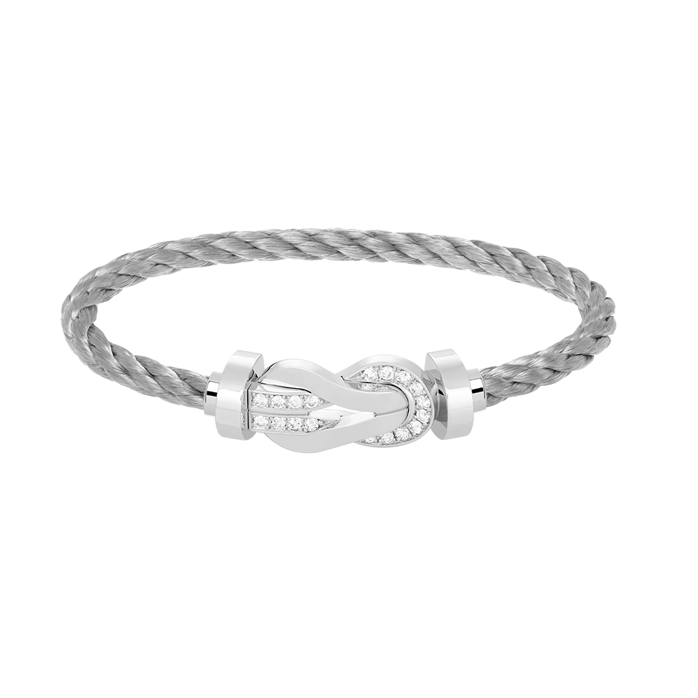 ¡®Loco¡¯CHANCE LARGE 8 FIGURE BUCKLE HALF DIAMOND BRACELET SILVER
