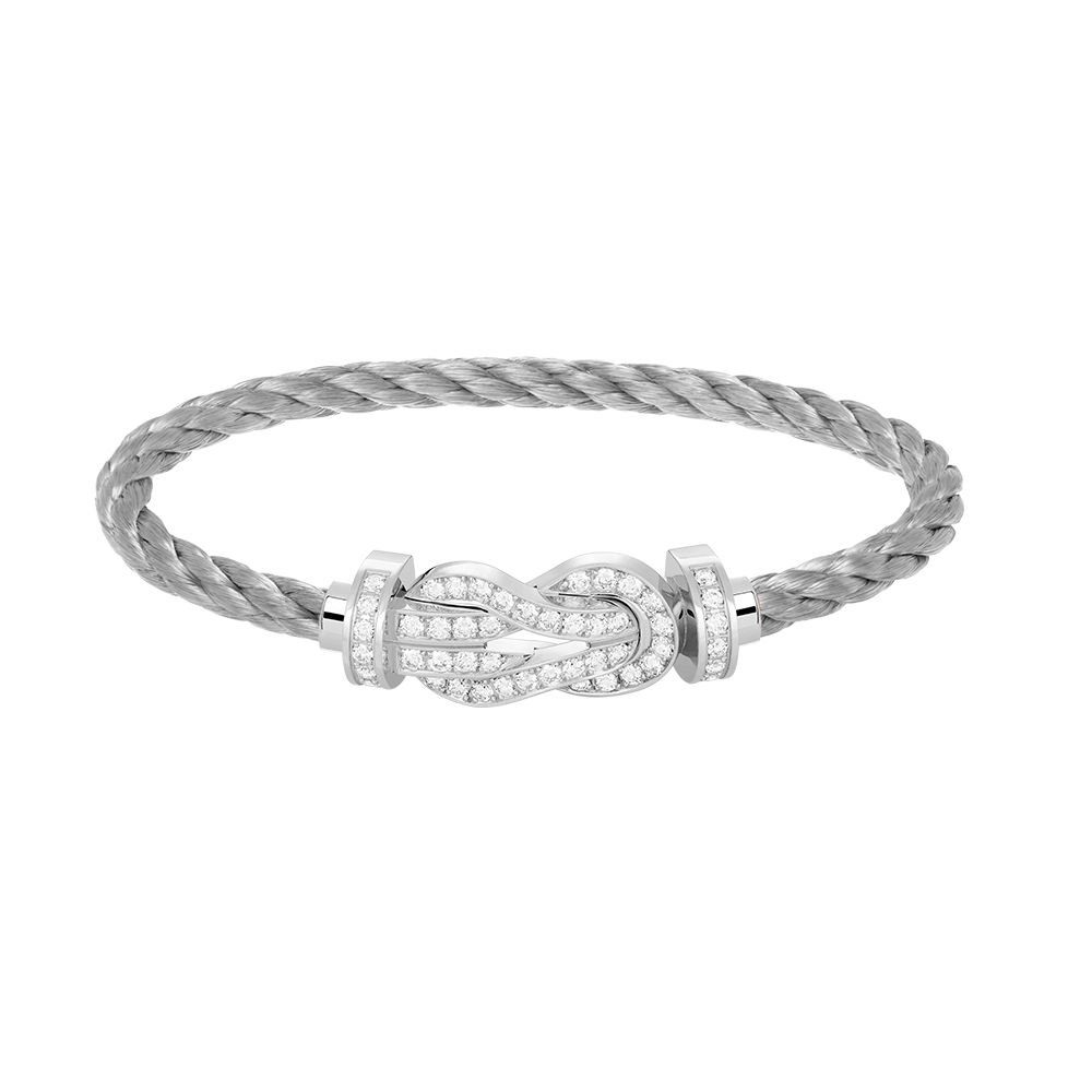 ¡®Loco¡¯CHANCE LARGE 8 FIGURE BUCKLE FULL DIAMOND BRACELET SILVER