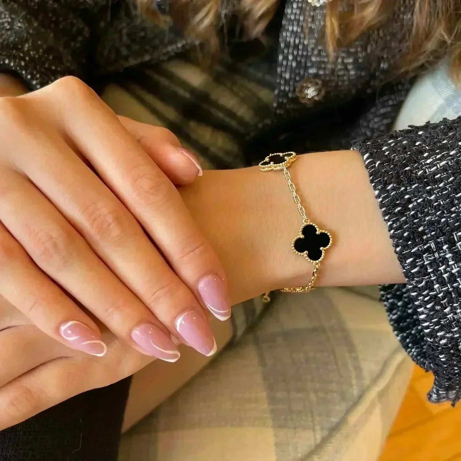 [Loco]New CLOVER 5 MOTIF ONYXS BRACELET COLLECTION