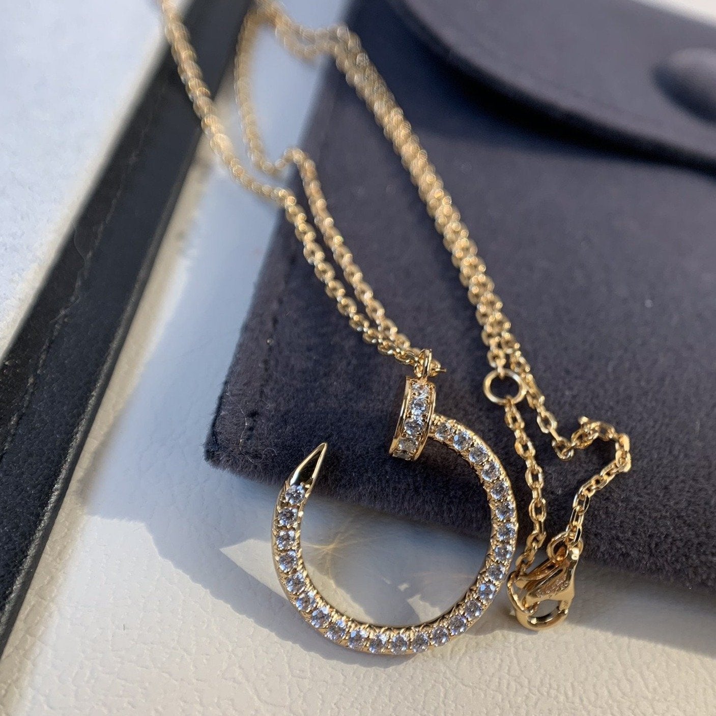 ¡®Loco¡¯JUSTE NECKLACE PINK GOLD DIAMONDS