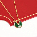 ¡®Loco¡¯AMULETTE GOLD MALACHITE NECKLACE