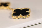 ¡®Loco¡¯CLOVER EARRINGS GOLD ONYX MOP 3 MOTIF