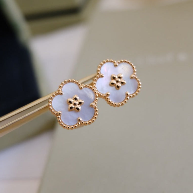 ¡®Loco¡¯LUCKY PINK GOLD WHITE MOP EARRINGS