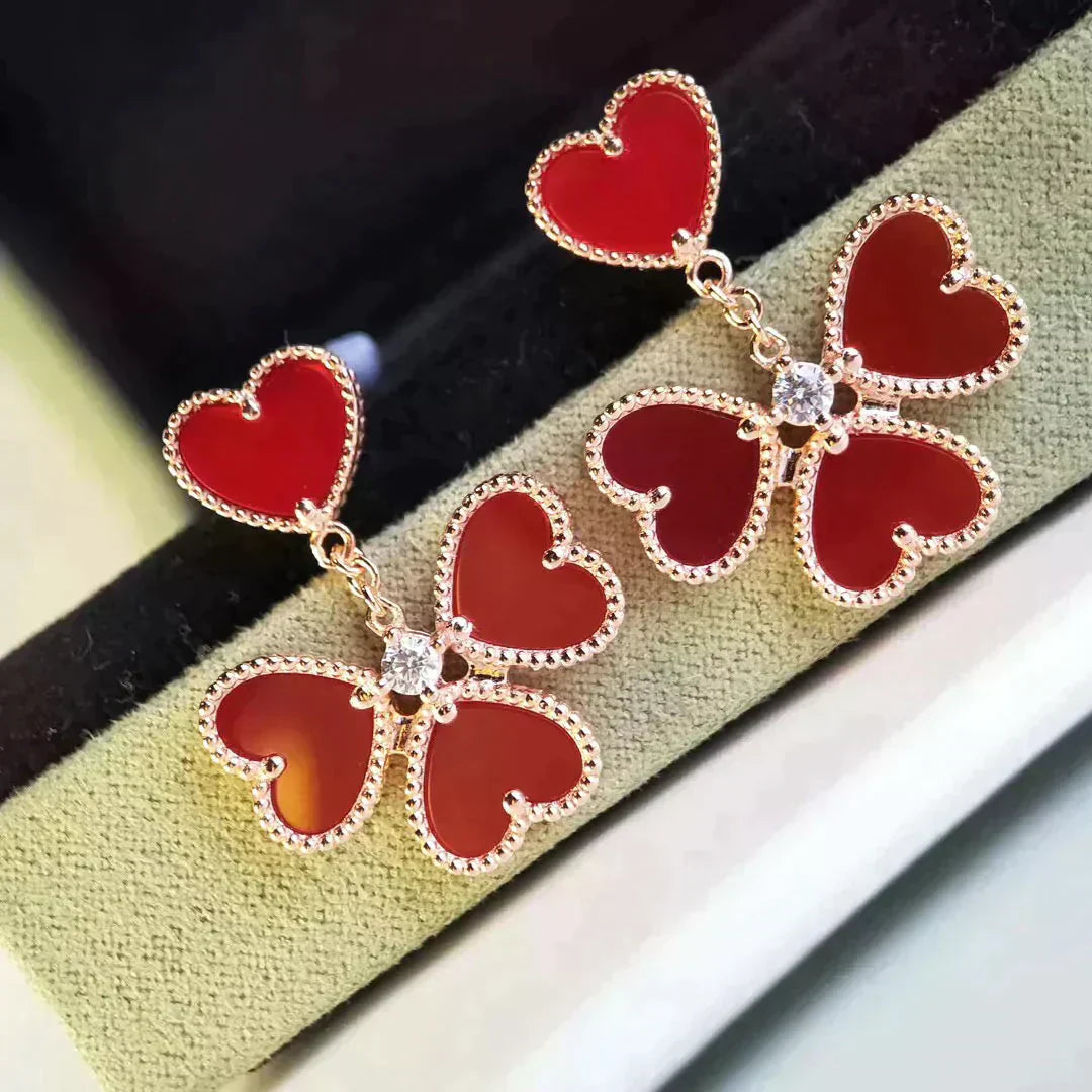 ¡®Loco¡¯SWEET CLOVER CARNELIAN EARRINGS