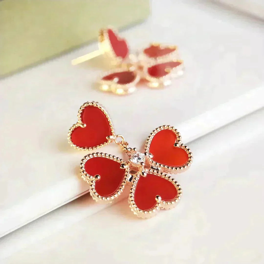 ¡®Loco¡¯SWEET CLOVER CARNELIAN EARRINGS
