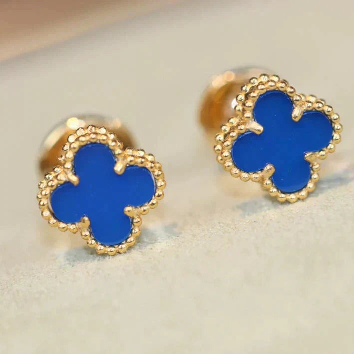 ¡®Loco¡¯CLOVER MINI 9.5MM TURQUOISE EARRINGS