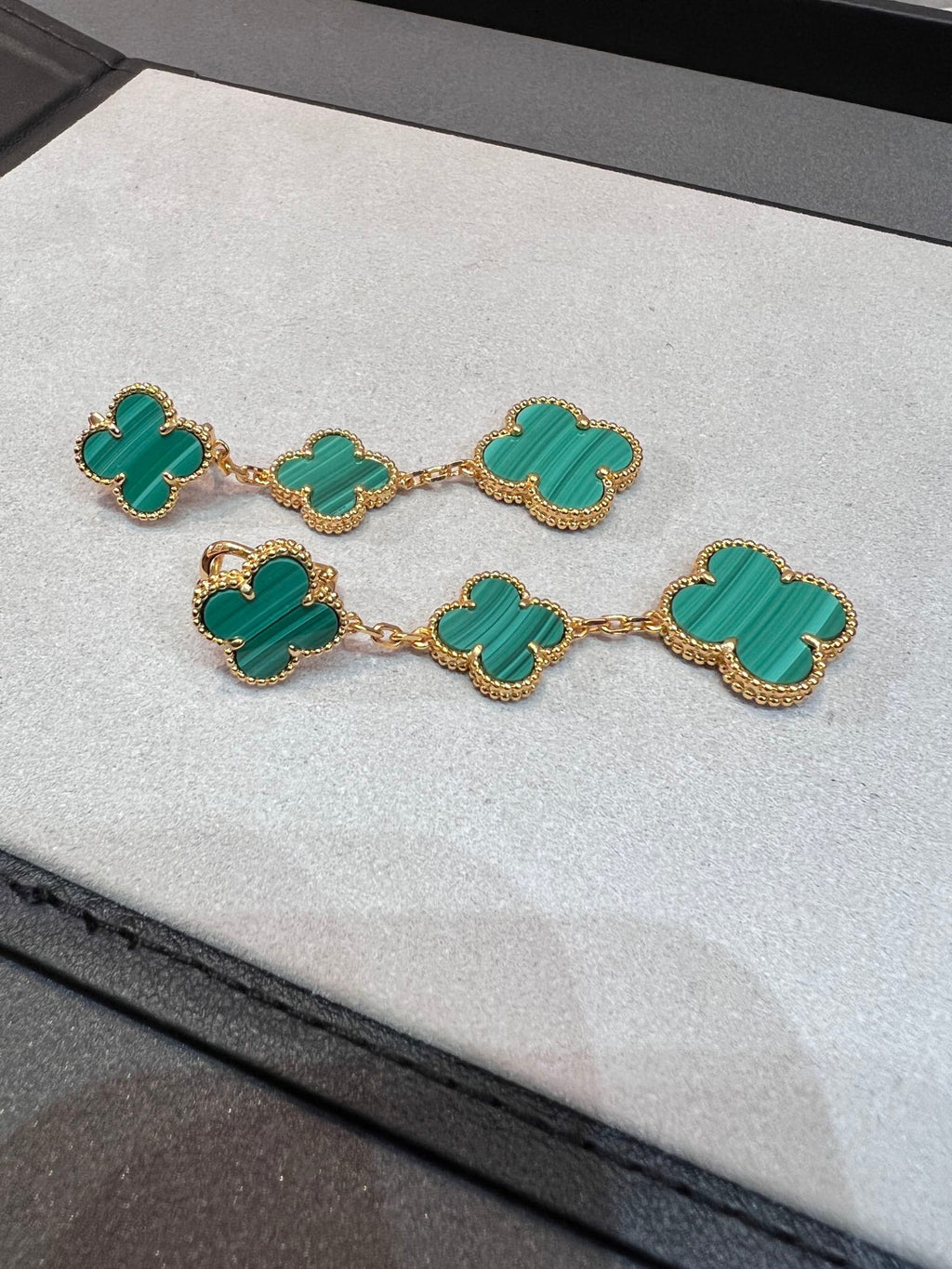¡®Loco¡¯CLOVER MALACHITE 3 MOTIFS GOLD