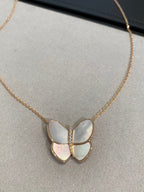 ¡®Loco¡¯BUTTERFLY GOLD MOP DIAMOND NECKLACE
