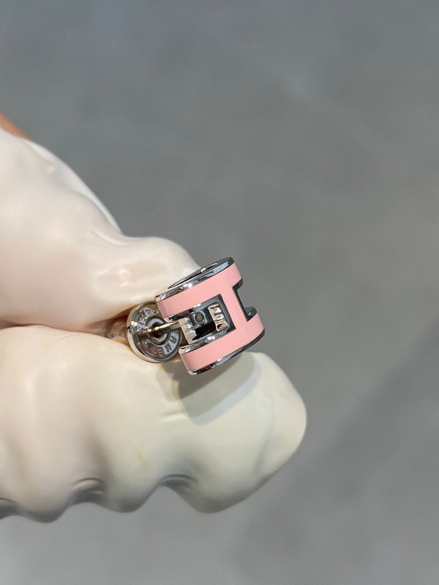 ¡®Loco¡¯MINI POP H SILVER EARRINGS PINK