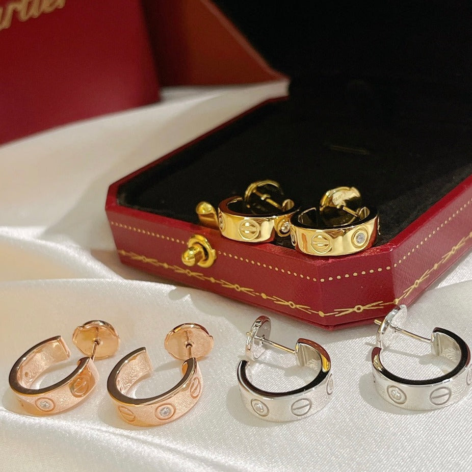 ¡®Loco¡¯LOVE EARRINGS 5.7MM 2 DIAMONDS