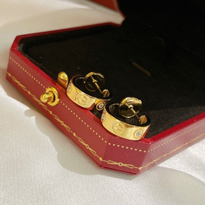 ¡®Loco¡¯LOVE EARRINGS 5.7MM 2 DIAMONDS