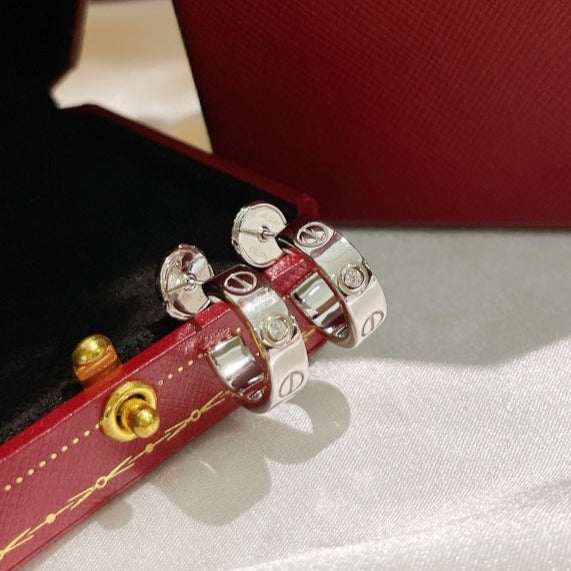 ¡®Loco¡¯LOVE EARRINGS 5.7MM 2 DIAMONDS