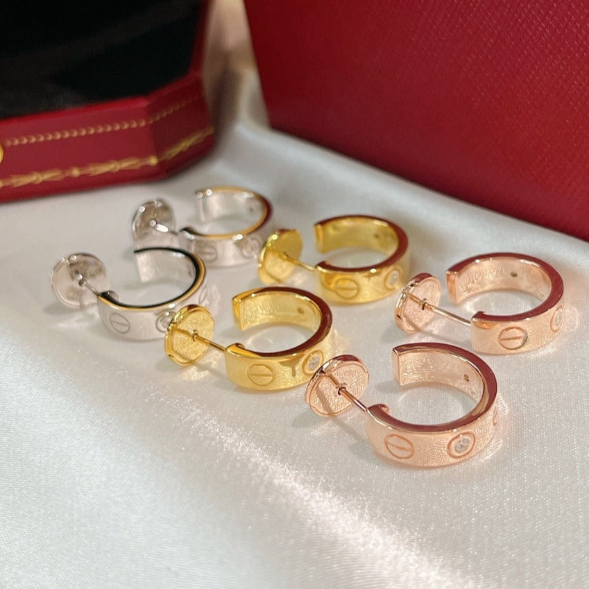 ¡®Loco¡¯LOVE EARRINGS 5.7MM 2 DIAMONDS