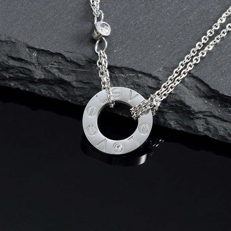 ¡®Loco¡¯LOVE NECKLACE 16MM 2 DIAMONDS