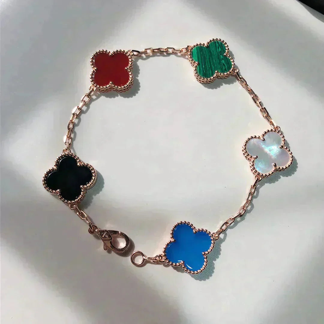 [Loco]New CLOVER 5 MOTIFS MULTICOLOR BRACELET