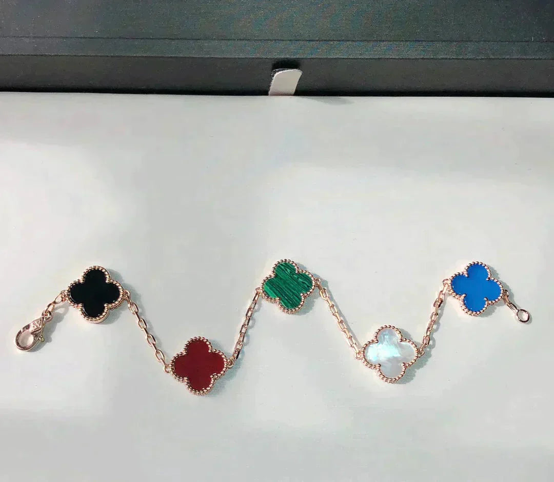 [Loco]New CLOVER 5 MOTIFS MULTICOLOR BRACELET