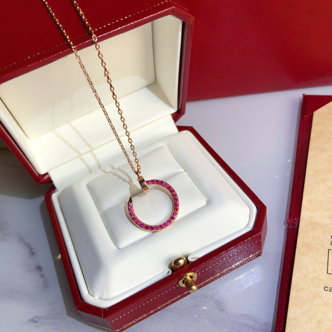 ¡®Loco¡¯JUSTE NECKLACE GOLD RED DIAMONDS