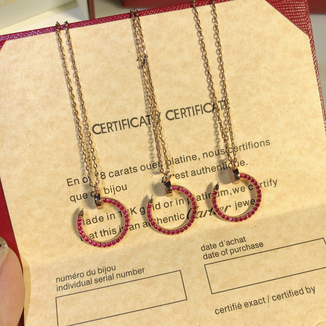 ¡®Loco¡¯JUSTE NECKLACE GOLD RED DIAMONDS