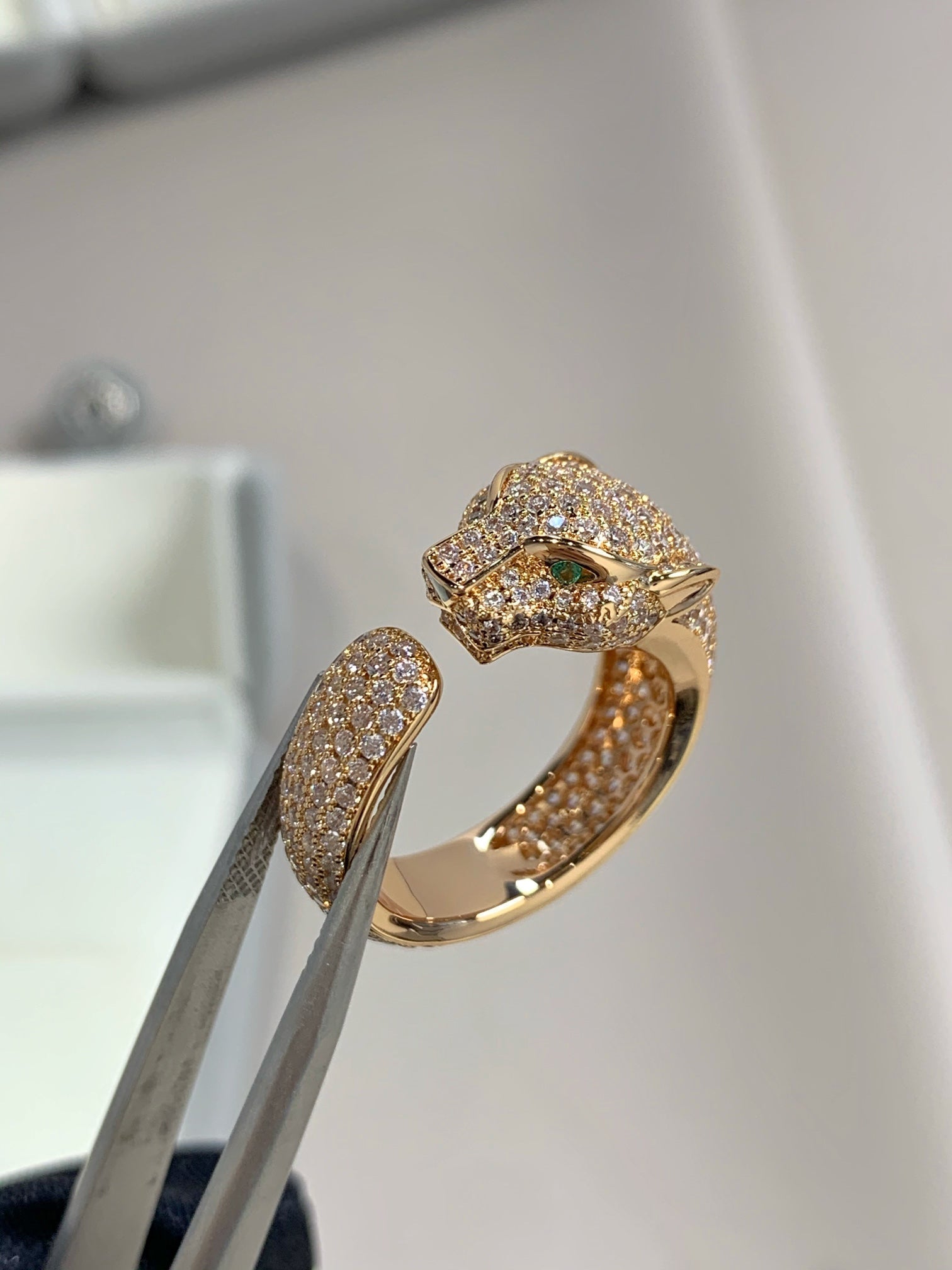¡®Loco¡¯PANTHERE PINK GOLD DIAMOND RING