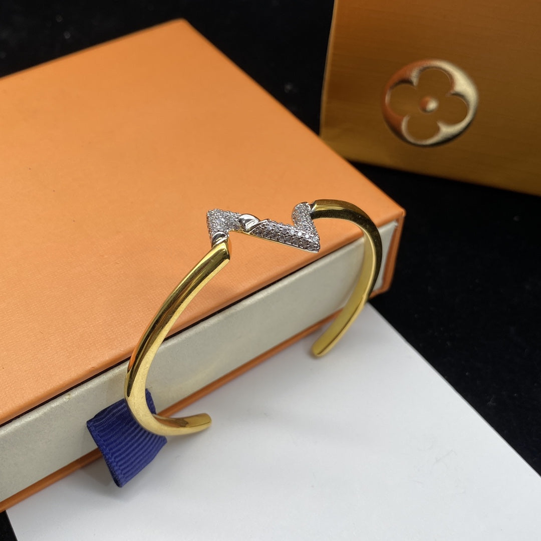 ¡®Loco¡¯VOLTE UPSITE DOWN DIAMOND GOLD OPEN BRACELET