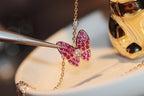 ¡®Loco¡¯BUTTERFLY RED DIAMOND ROSE GOLD NECKLACE