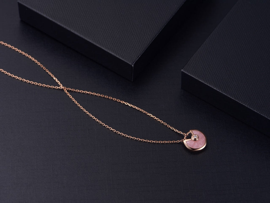 ¡®Loco¡¯AMULETTE ROSE GOLD PINK MOP NECKLACE