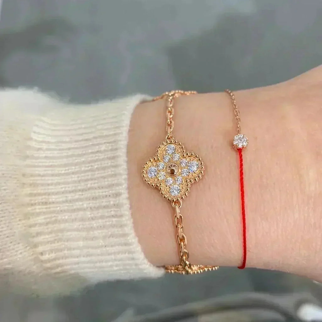 [Loco] New  CLOVER 5 MOTIF FULL DIAMOND BRACELET COLLECTION