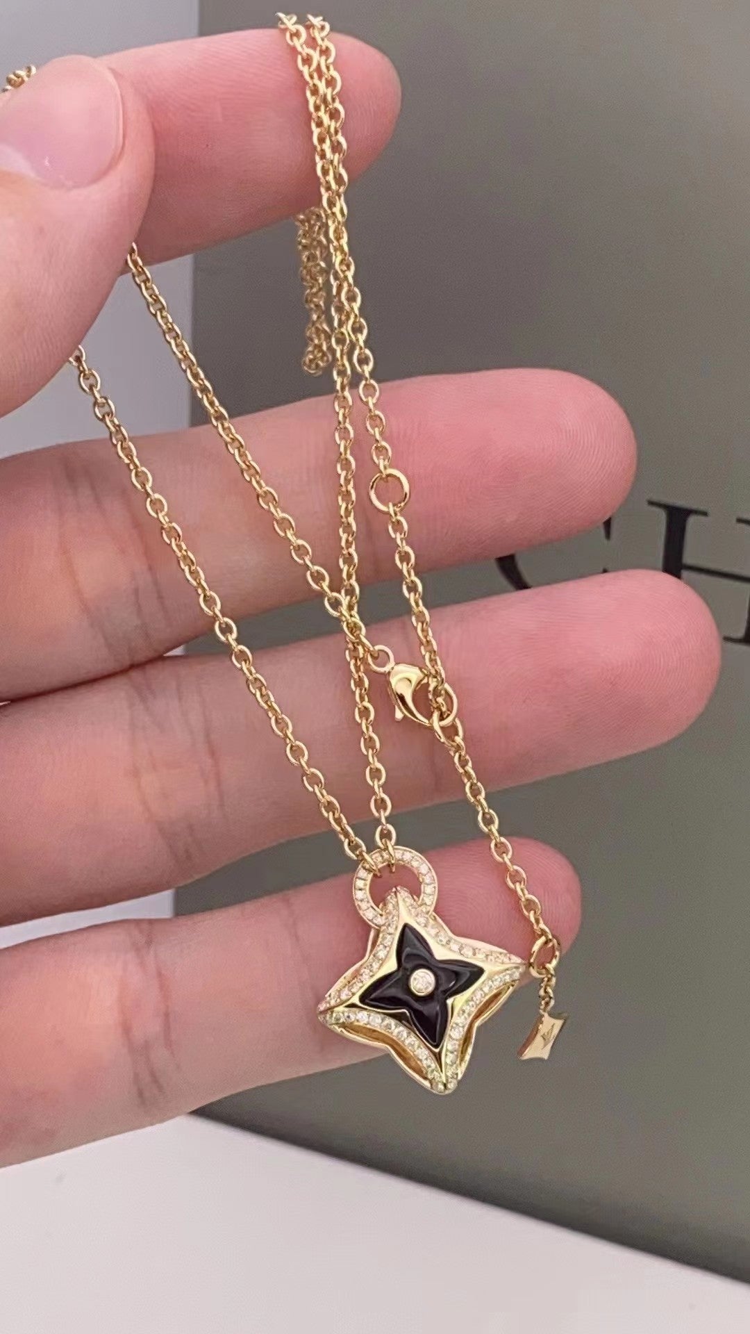 ¡®Loco¡¯STAR PEDANT PINK GOLD DIAMOND NECKLACE