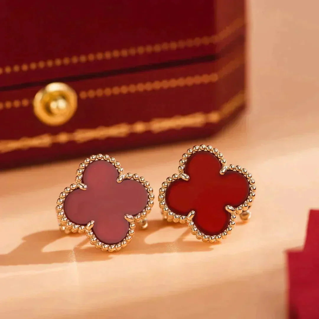 ¡®Loco¡¯CLOVER MEDIUM 1 MOTIFS CARNELIAN  EARRINGS