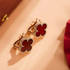 ¡®Loco¡¯CLOVER MEDIUM 1 MOTIFS CARNELIAN  EARRINGS