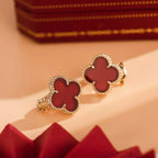 ¡®Loco¡¯CLOVER MEDIUM 1 MOTIFS CARNELIAN  EARRINGS