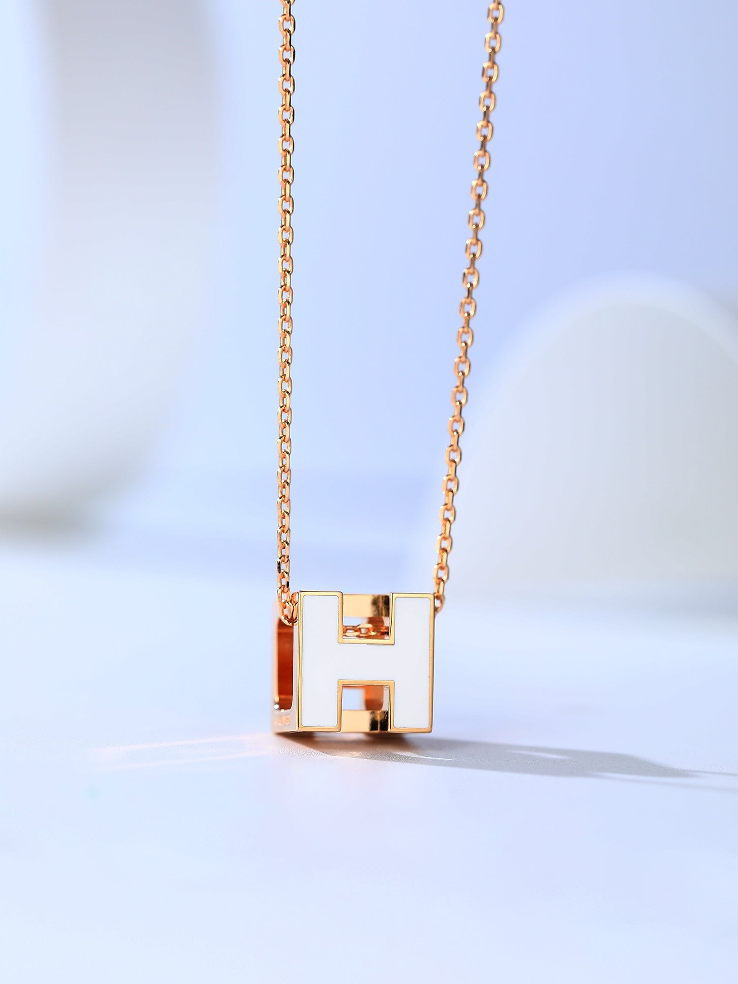 ¡®Loco¡¯H CAGE PINK GOLD NECKLACE