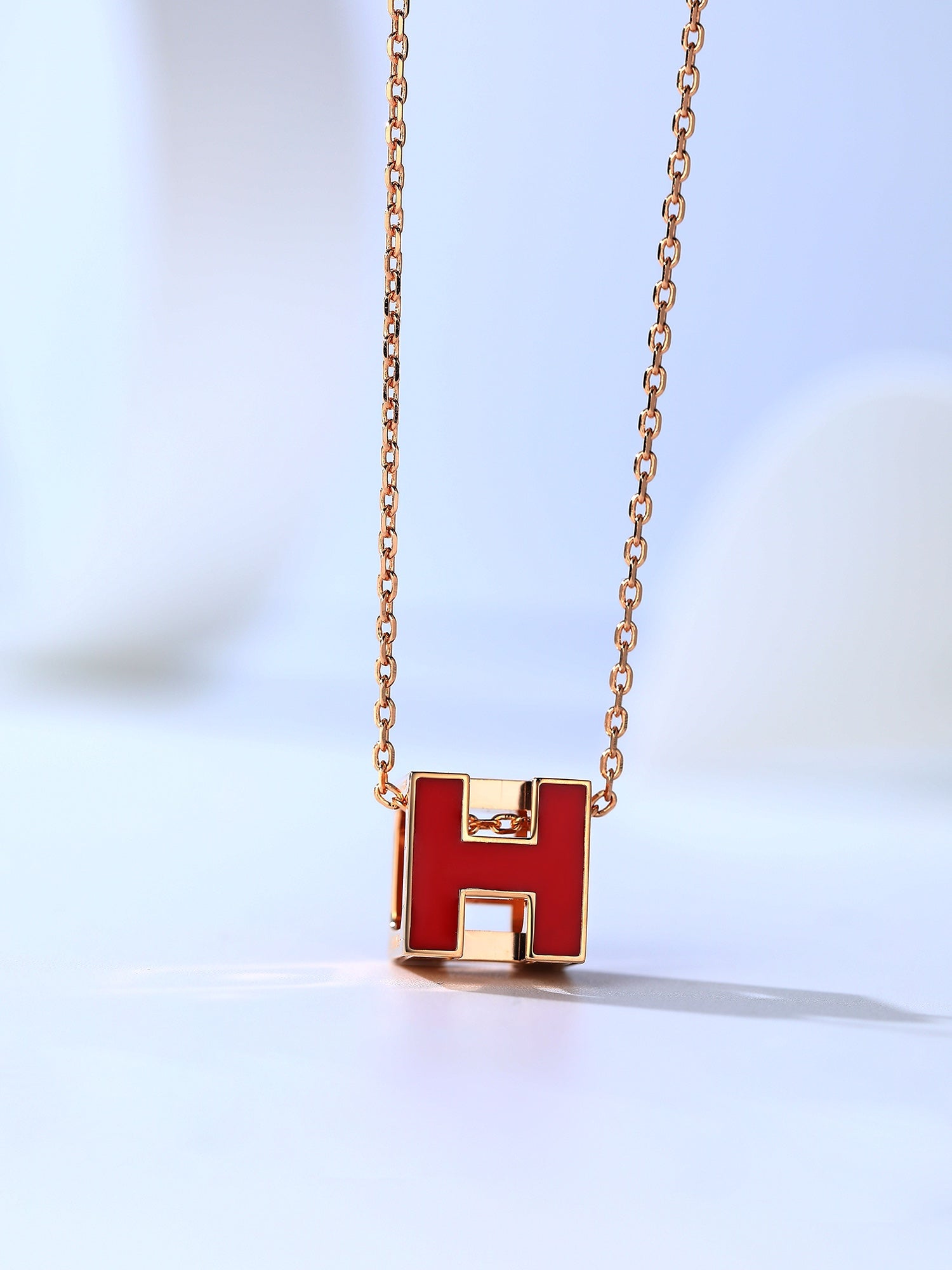 ¡®Loco¡¯H CAGE PINK GOLD NECKLACE