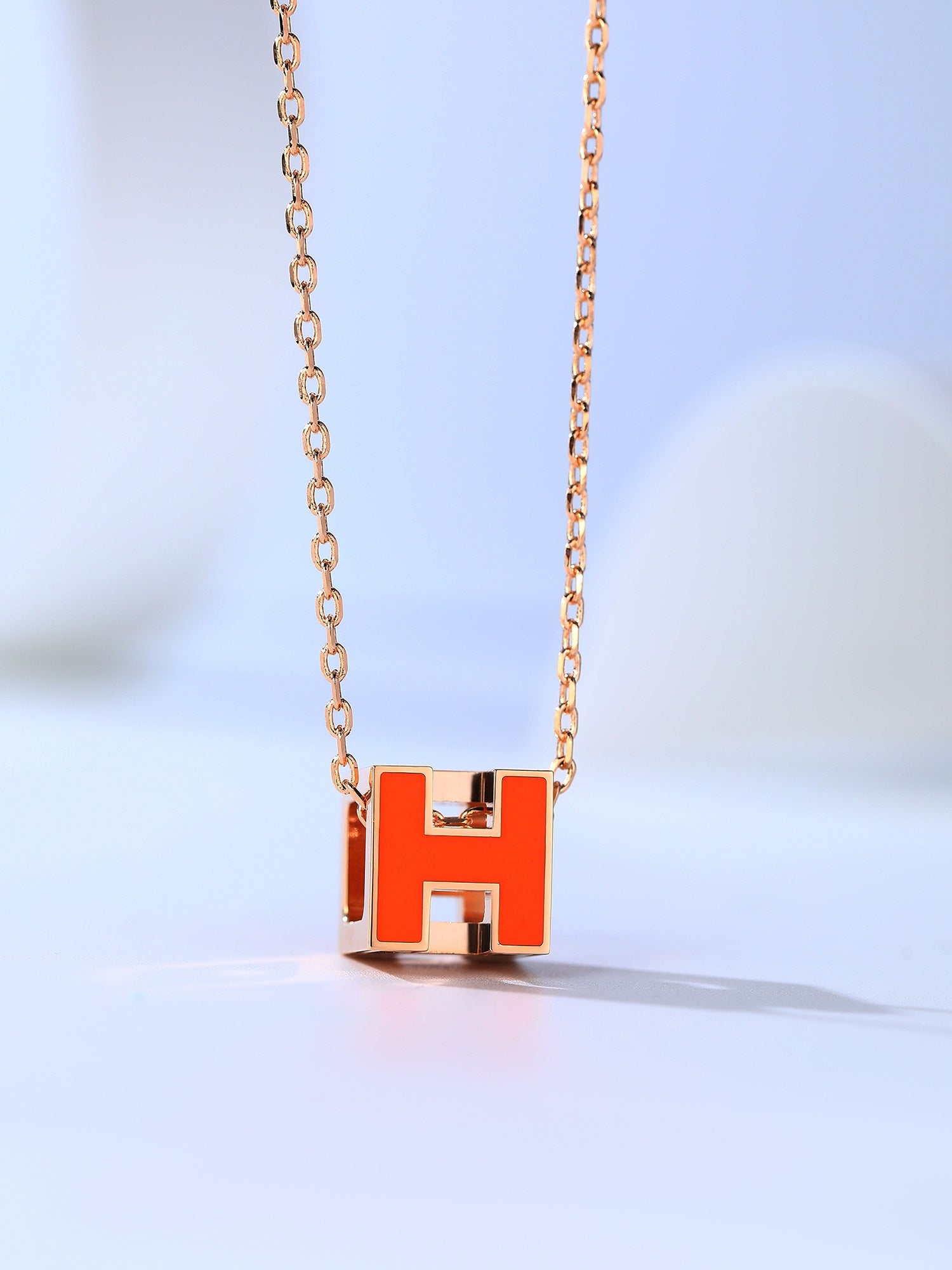 ¡®Loco¡¯H CAGE PINK GOLD NECKLACE