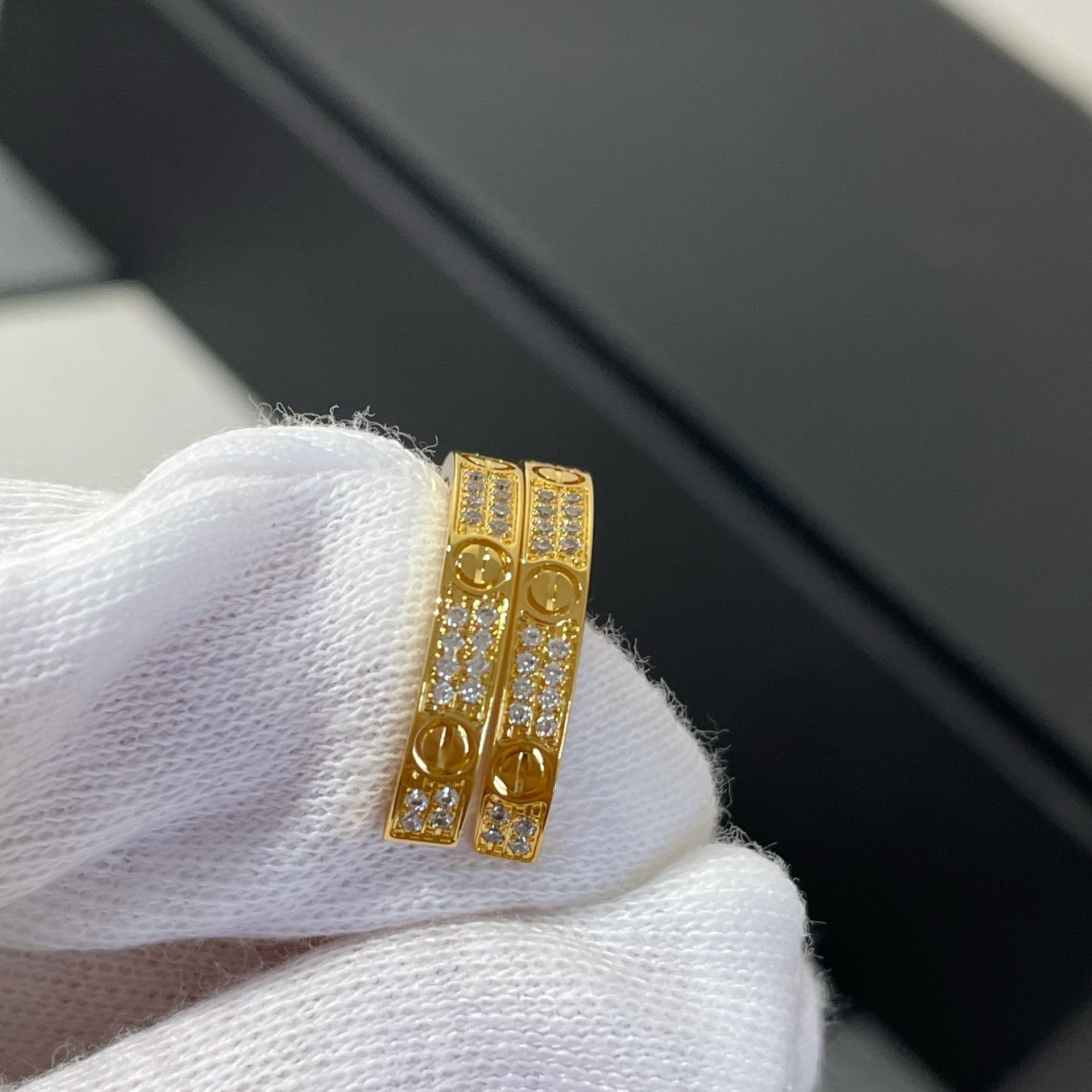 ¡®Loco¡¯LOVE DIAMOND GOLD HOOP EARRINGS