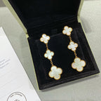 ¡®Loco¡¯CLOVER MOP 3 MOTIFS GOLD EARRINGS