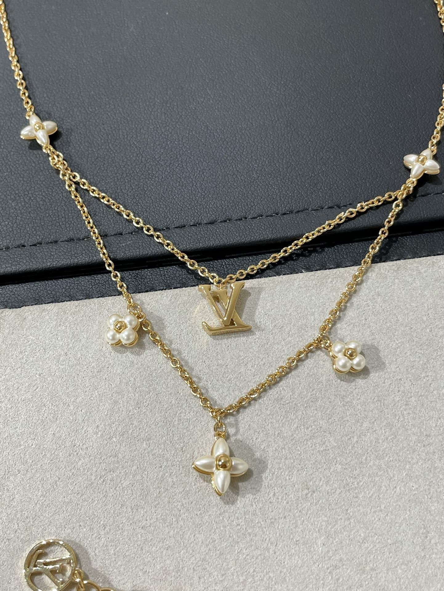 ¡®Loco¡¯FLOWERGRAM GOLD MOP DOUBLE ROW NECKLACE