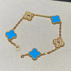 [Loco]New CLOVER 5 MOTIF BLUE AGATE BRACELET COLLECTION