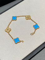 [Loco]New CLOVER 5 MOTIF BLUE AGATE BRACELET COLLECTION