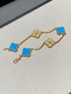 [Loco]New CLOVER 5 MOTIF BLUE AGATE BRACELET COLLECTION