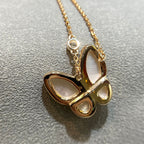 ¡®Loco¡¯BUTTERFLY MOP DIAMOND NECKLACE