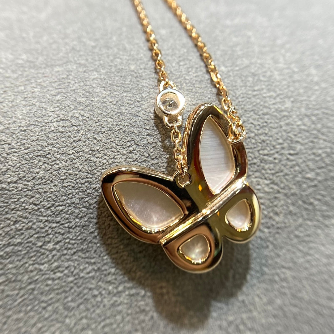 ¡®Loco¡¯BUTTERFLY MOP DIAMOND NECKLACE