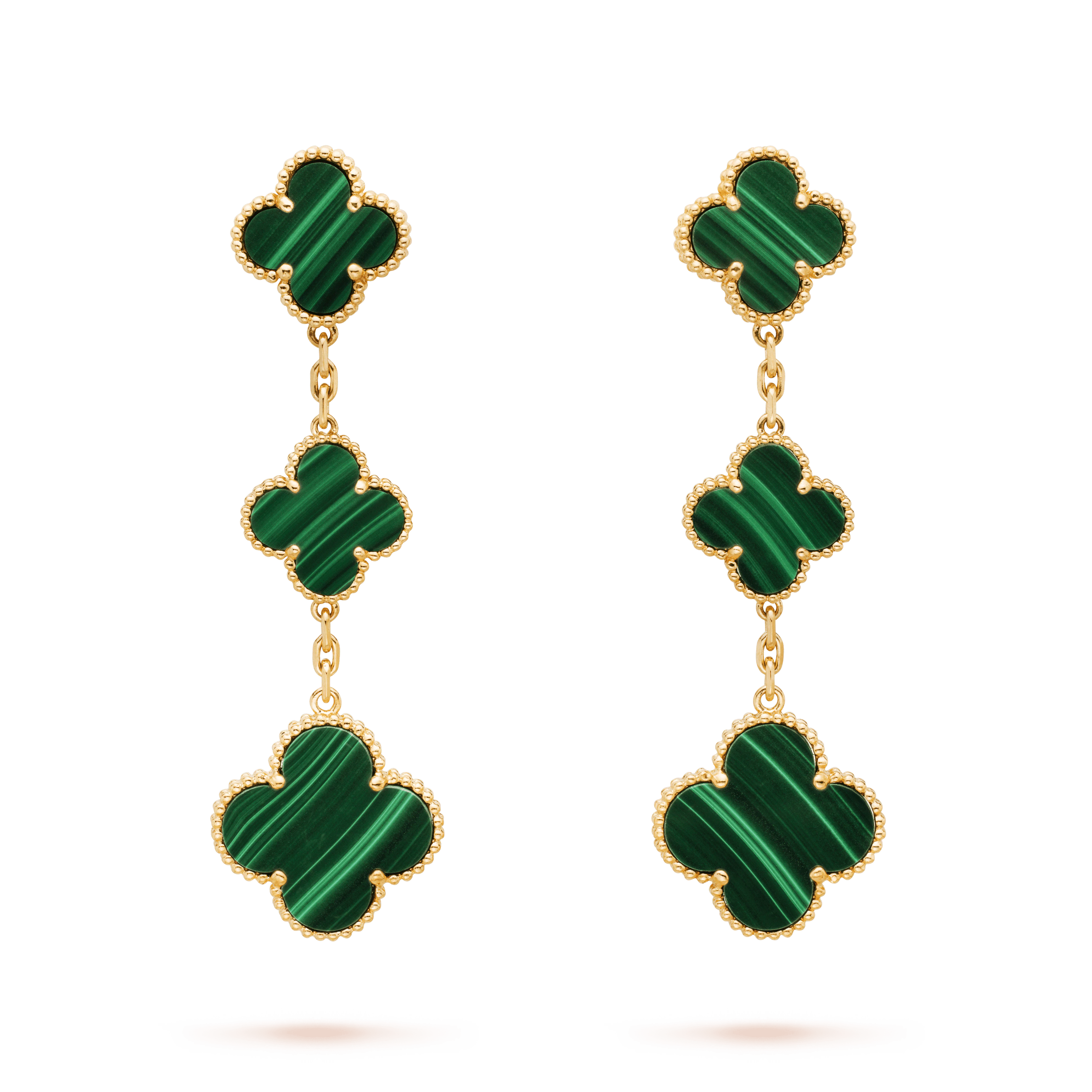 ¡®Loco¡¯CLOVER MALACHITE 3 MOTIFS GOLD