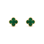 ¡®Loco¡¯CLOVER MEDIUM 1 MOTIFS MALACHITE  EARRINGS
