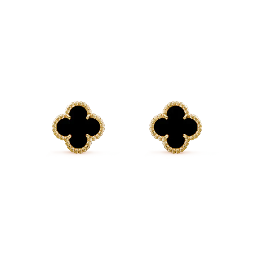 ¡®Loco¡¯CLOVER MINI 9.5MM BLACK MOP EARRINGS