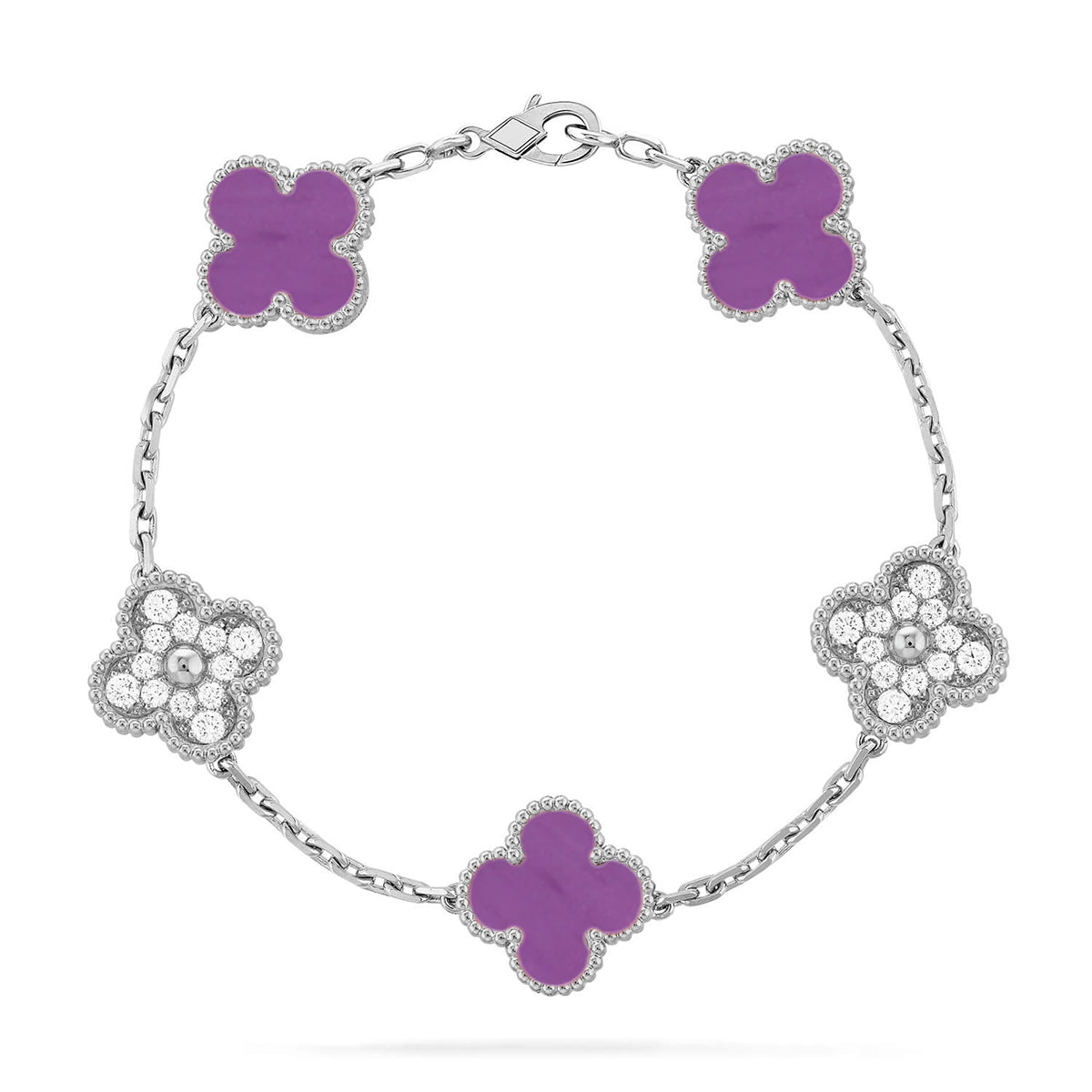 [Loco]New  CLOVER 5 MOTIF VIOLET BRACELET COLLECTION